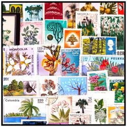 100+ WORLDWIDE TREE POSTAGE STAMPS