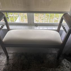 Solid Wood End-of-Bed Bench / Bedroom Accent Bench – Needs TLC