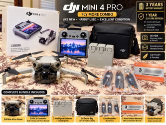 🚁 DJI MINI 4 PRO FLY MORE COMBO – LIKE NEW!