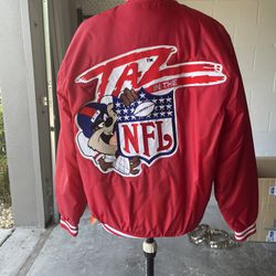 Vintage Football Taz Patches Jacket 
