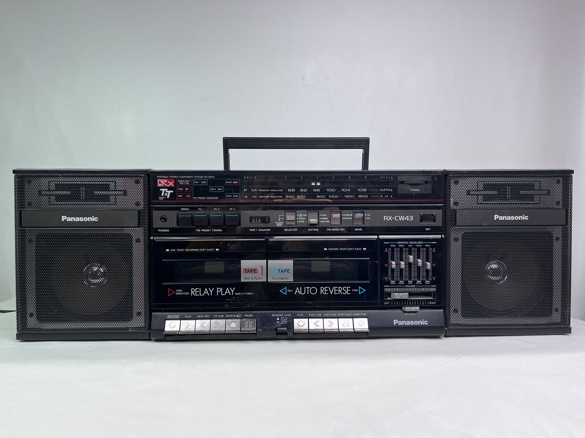 Panasonic RX-CW26 Vintage Boombox Cassette Tape Player Radio Portable Stereo 80s
