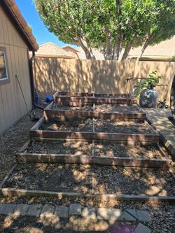 Free fill dirt from old garden beds.