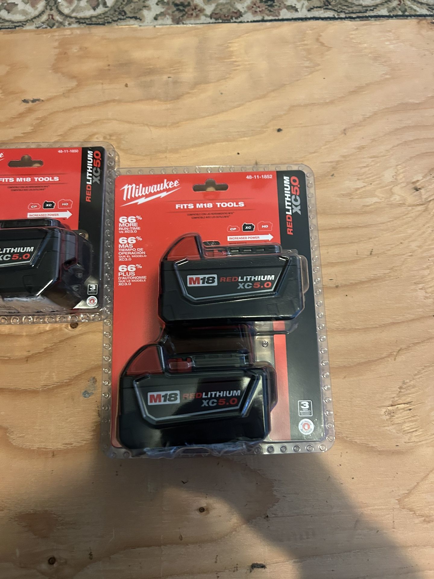 MILWAUKEE 5.0 BATTERYS SET