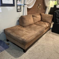 Free - Faux Suede Chaise Couch