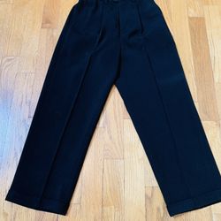 Roberto Cavaleri Boys Sz 6 Black Dress Pants, Like New , Designer, Holiday Wear