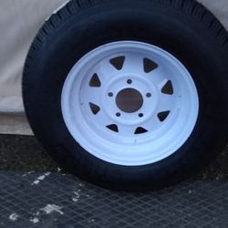 1  Brand New New  Trailer Tire And Rim