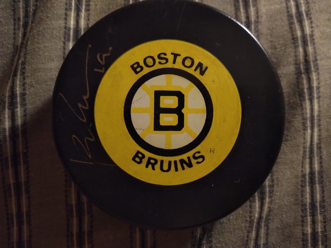 A Vintage Official Puck From The Boston Brewers Signed Hockey Park Number 19 NHL Official Hockey Book!