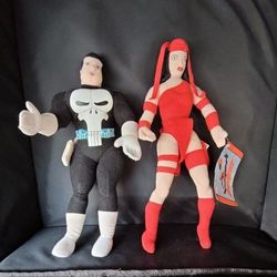 Marvel Punisher and Elektra Plush doll