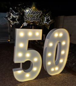 4 foot tall light up 50 numbers