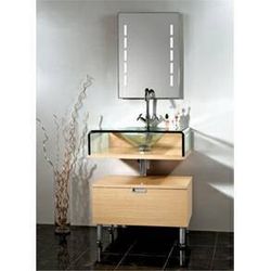 Contemporary Solid Wood Vanity & Mirror 