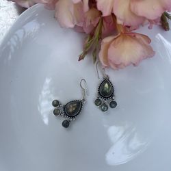 Labradorite Dangle Earrings 