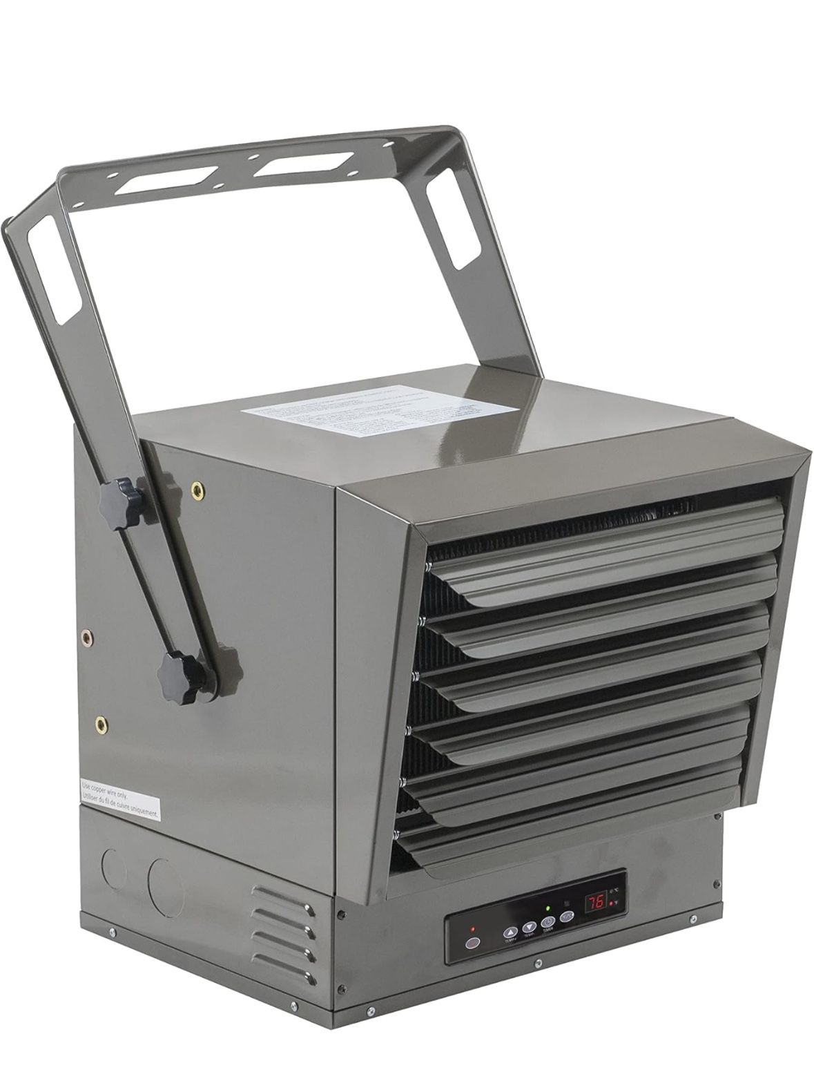 Comfort Zone Hard-Wired Digital Ceiling Mount Heater with Full-Function Remote, 10,000 Watt, 240 Volt, Fan-Forced, Overheat Protection, Thermostat & 1