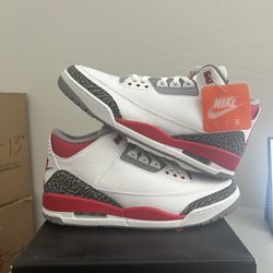 DS Jordan 3 Fire Red Sz 13