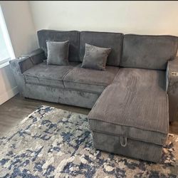 New Sleeper Sectional Couch with USB & Storage! Includes Free Delivery 🚚!