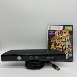 Microsoft Xbox 360 Kinect Black Sensor Bar Model 1414 And Kinect Adventure Game