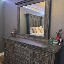 Dresser and mirror