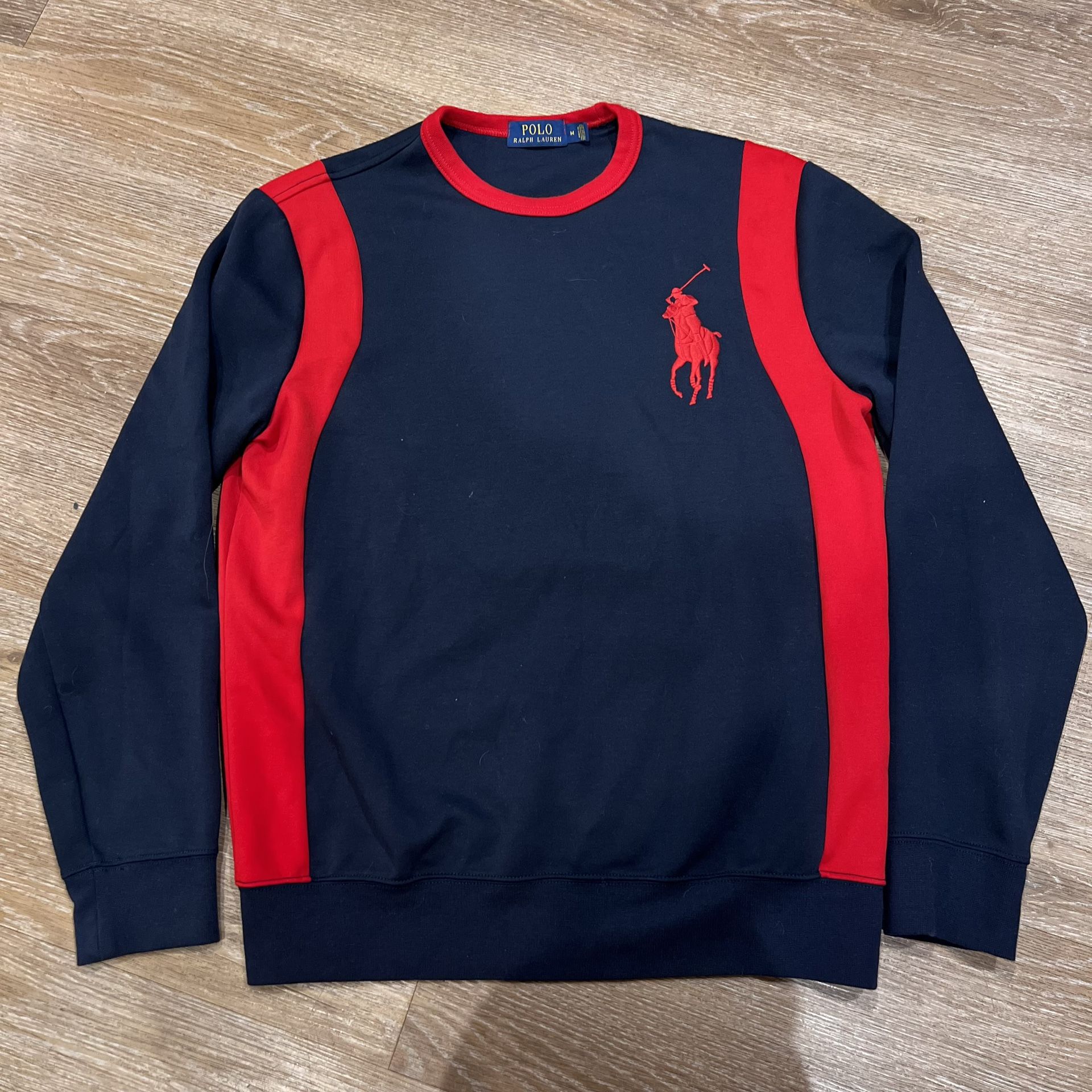 Polo Ralph Lauren red and navy crew neck