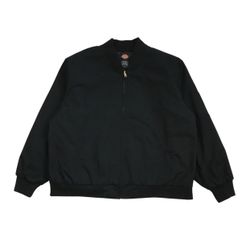 DICKIES EISENHOWER INSULATED JACKET 2XL XXL BLACK QUILTED BOMBER ZIP UP VINTAGE