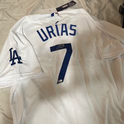 Authentic Julio Urias Signed Jersey