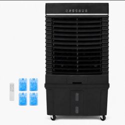 4,000 CFM Evaporative Air Cooler, 13.5 Gal Portable Swamp Cooler with 120° Oscillation, Remote, 12H Timer and 4 Ice Packs for Garage, Patio, Workshop