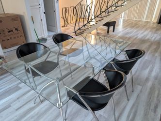 Glass dining set