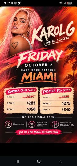 Karol G live concert tickets