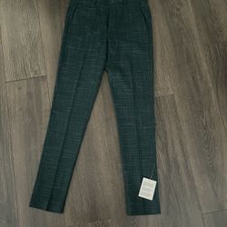 ASOS DESIGN slim suit trousers in crosshatch in green30x32 #24 