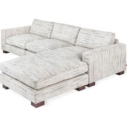 GUS Modern bi-sectional sofa. RH Style Beige/Black