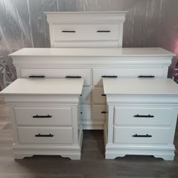Complete Bedroom Set – Dresser, Tall Chest & 2 Nightstands