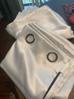 Silver Grommet Blackout Curtain Panels