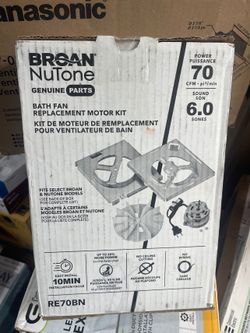 Broan-NuTone RE70BN Bath Fan Replacement Motor Kit 70 CFM 6.0 Sones Genuine Parts - New