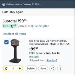 New Dig Free Easy Up Home Mailbox- Still In Box