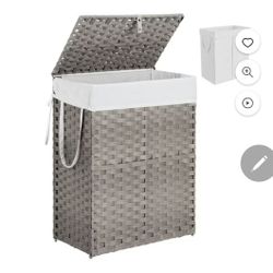 Foldable Rattan Laundry Basket
