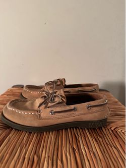 Boys Sperry Beige Suede Deck Moccasins size 12