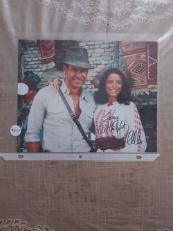 Indiana Jones Signed Photos  Karen Allen and Michael Burns