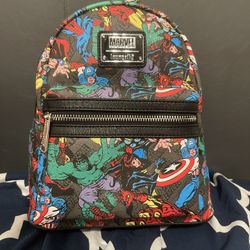 loungefly marvel comic captain america iron man hulk thor spiderman black widow backpack 
