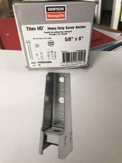Simpson Strong Tie HD7B, Bolted Hold Down Anchor, with bolts, price is $18.00 each