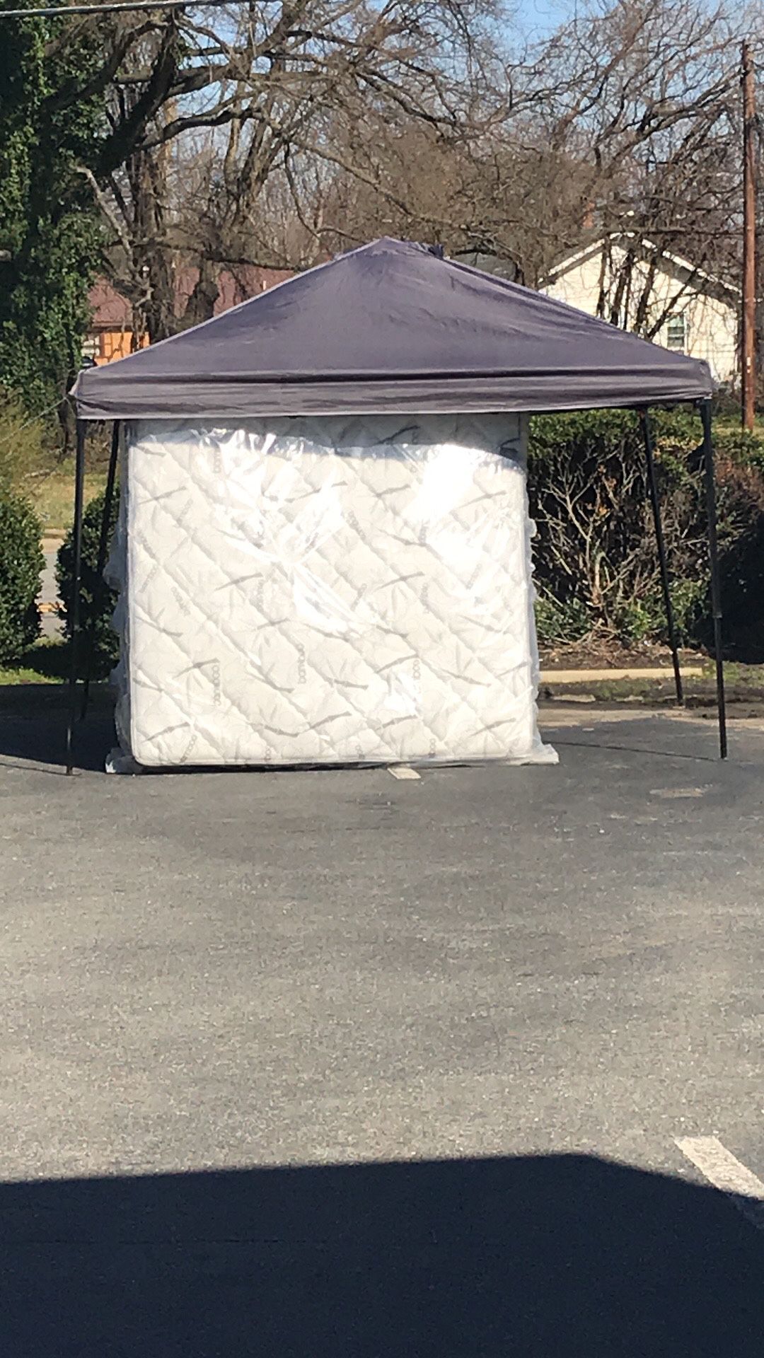 Mattress tent sale going on with queen size sets