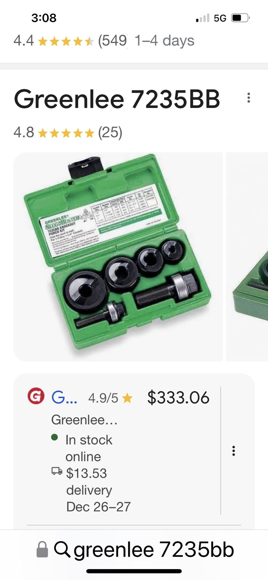 Greenlee Knockout Punch Kit 7235BB for Sale in Homer Glen, IL OfferUp