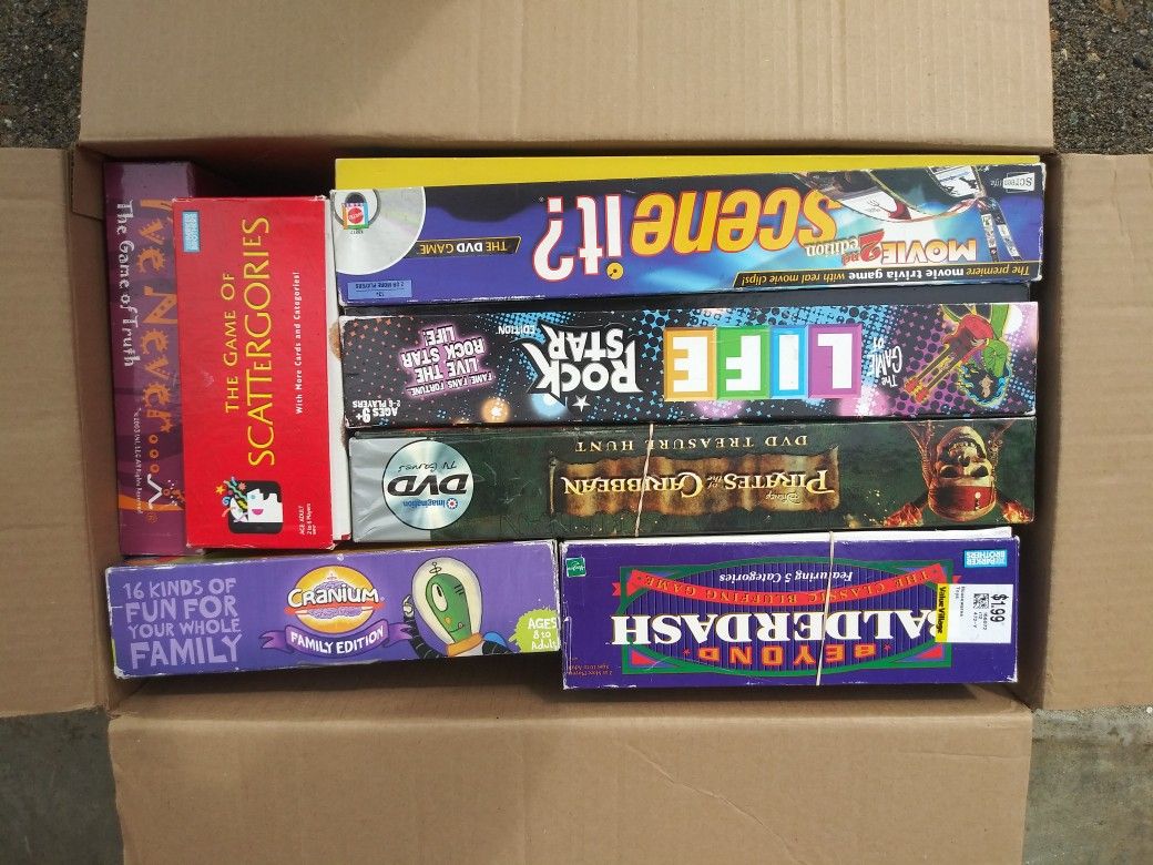 Full Box Of Board Games