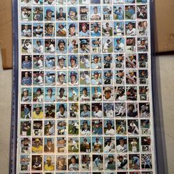 1978 Topps Baseball UNCUT SHEET (132 Cards) Joe Torre Tim McCarver Tommy Lasorda Hall Of Famers