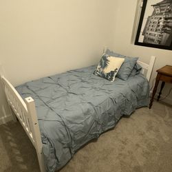 White Twin Bed Fram