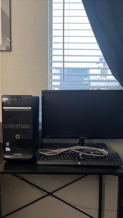 hp widows 7 pc with Samsung monitor and keyboard