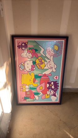 Framed Hello Kitty Poster