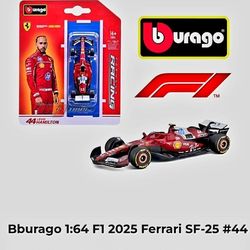 Burago 1.64 F1 Ferrari SF-25 #44 Lewis Hamilton 