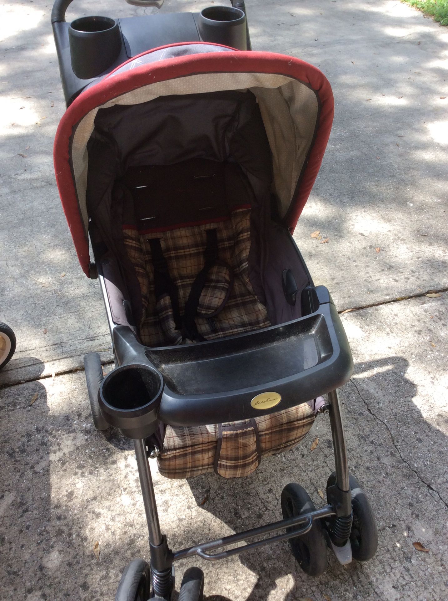 EDDIE BAUER STROLLER AND RADIO FLYER WITH HOOD FOR SALE
