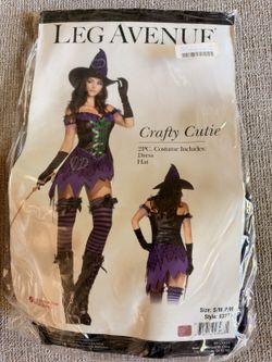 Leg Avenue Crafty Cutie Witch 2PC Costume, S/M (Style 83770)