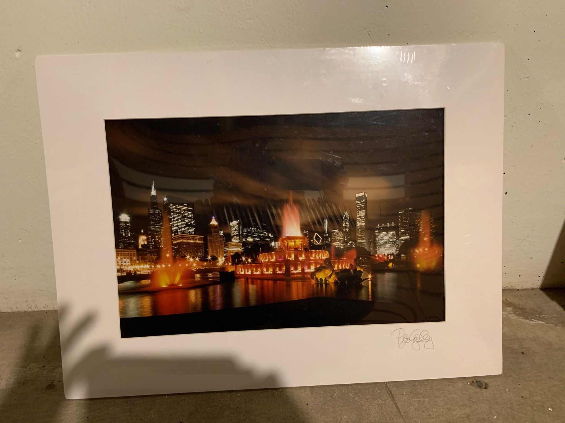 Photograph city of Chicago singed bye the artist
