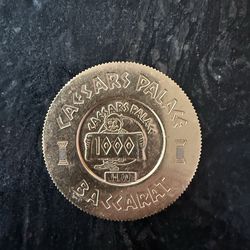 1000 10k gold baccarat Caesars palace coin.