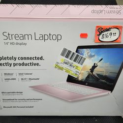 14" HP Stream 14-cb172wm Windows 11 Touchscreen Pink Laptop